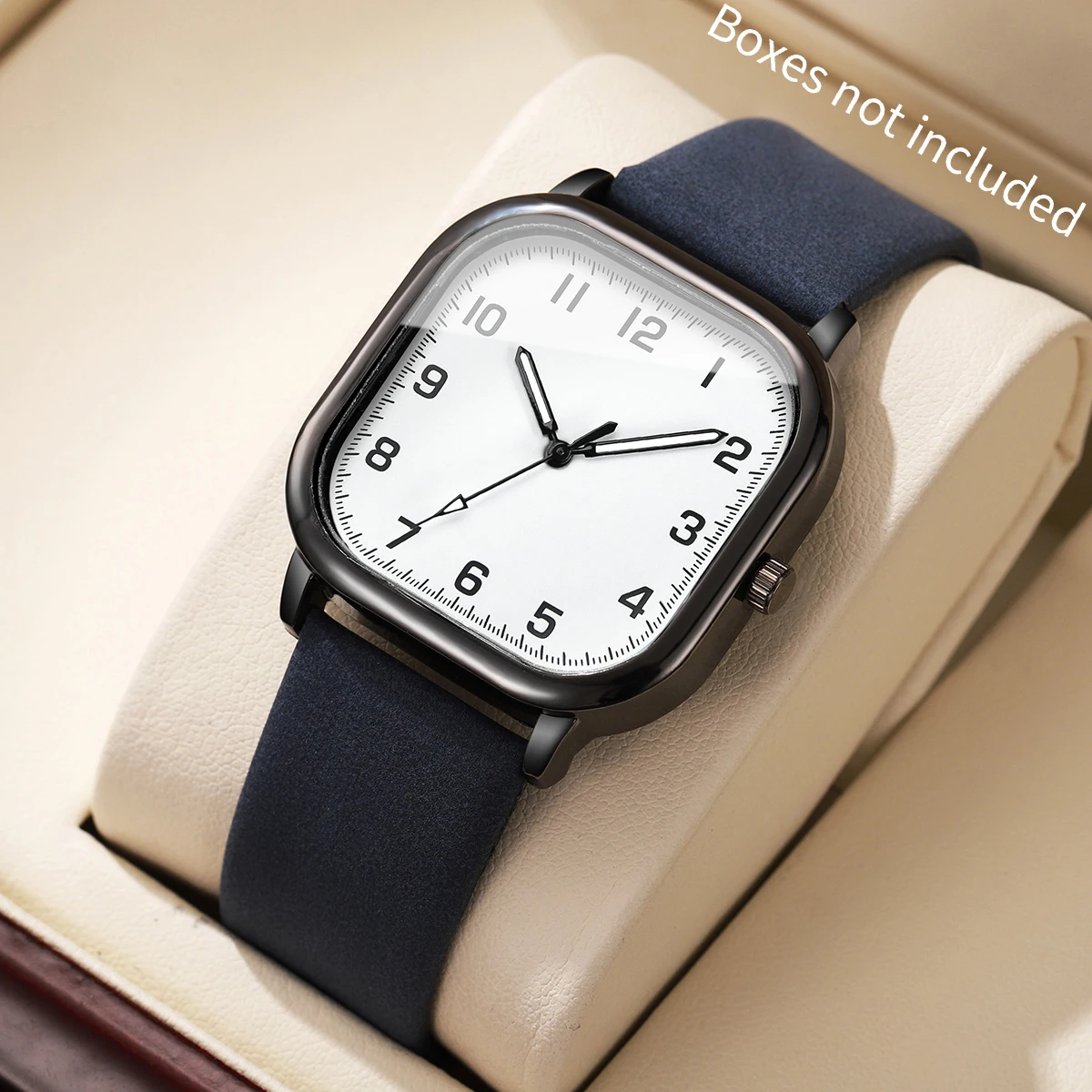 

Модные арабские мужские кварцевые часы Fashion Square с простым кожаным ремешком, наручные часы Reloj Hombre (без коробки)