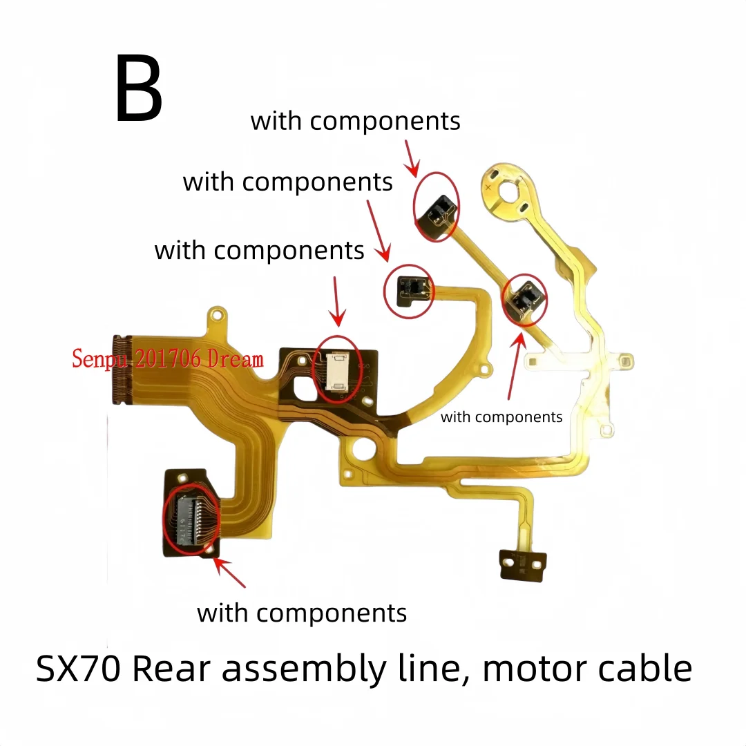 For Canon PowerShot SX70 HS Camera Rear Lens Group Motor Flex Ribbon Cable Back Seat Lens Flex Cable With Electronic Components