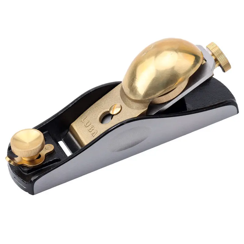 European-style Woodworking Cast Iron Planer with Pure Copper Cover Plate, Short Planer, 12-degree, 20-degree, Metal Planer