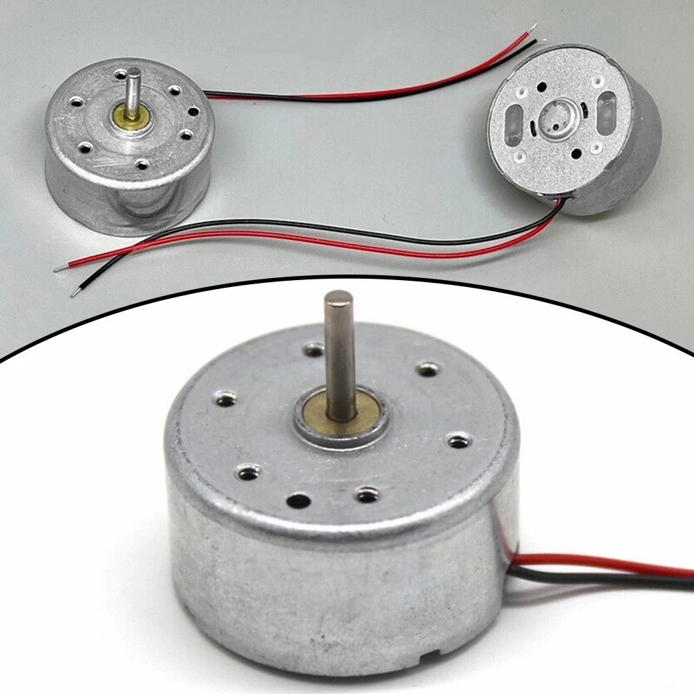 

Мини-круглый электродвигатель RF300CA 24 мм подходит для низкоточных проектов DIY работает на 3 В 6 В с скоростью 10300 об/мин.