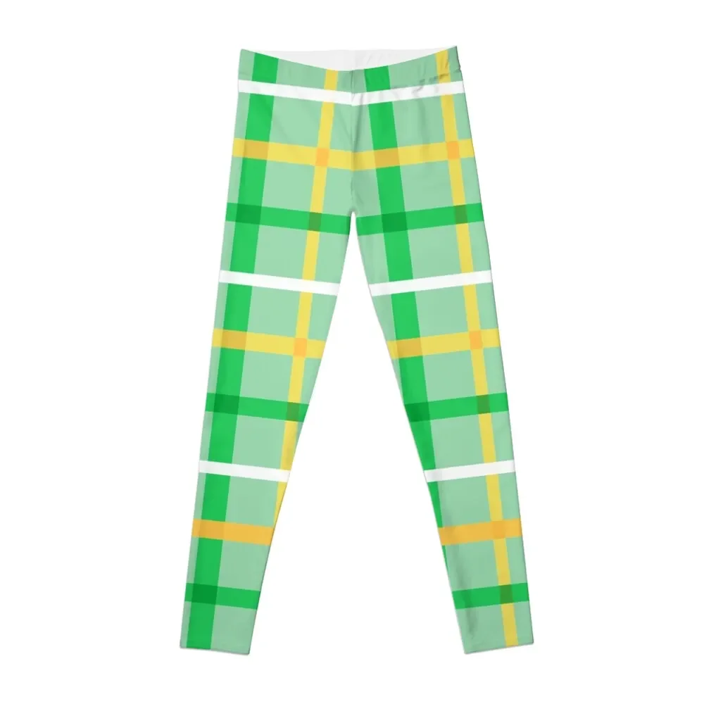 

Plaid on Green Leggings sporty woman gym Leginsy push up Womens Leggings