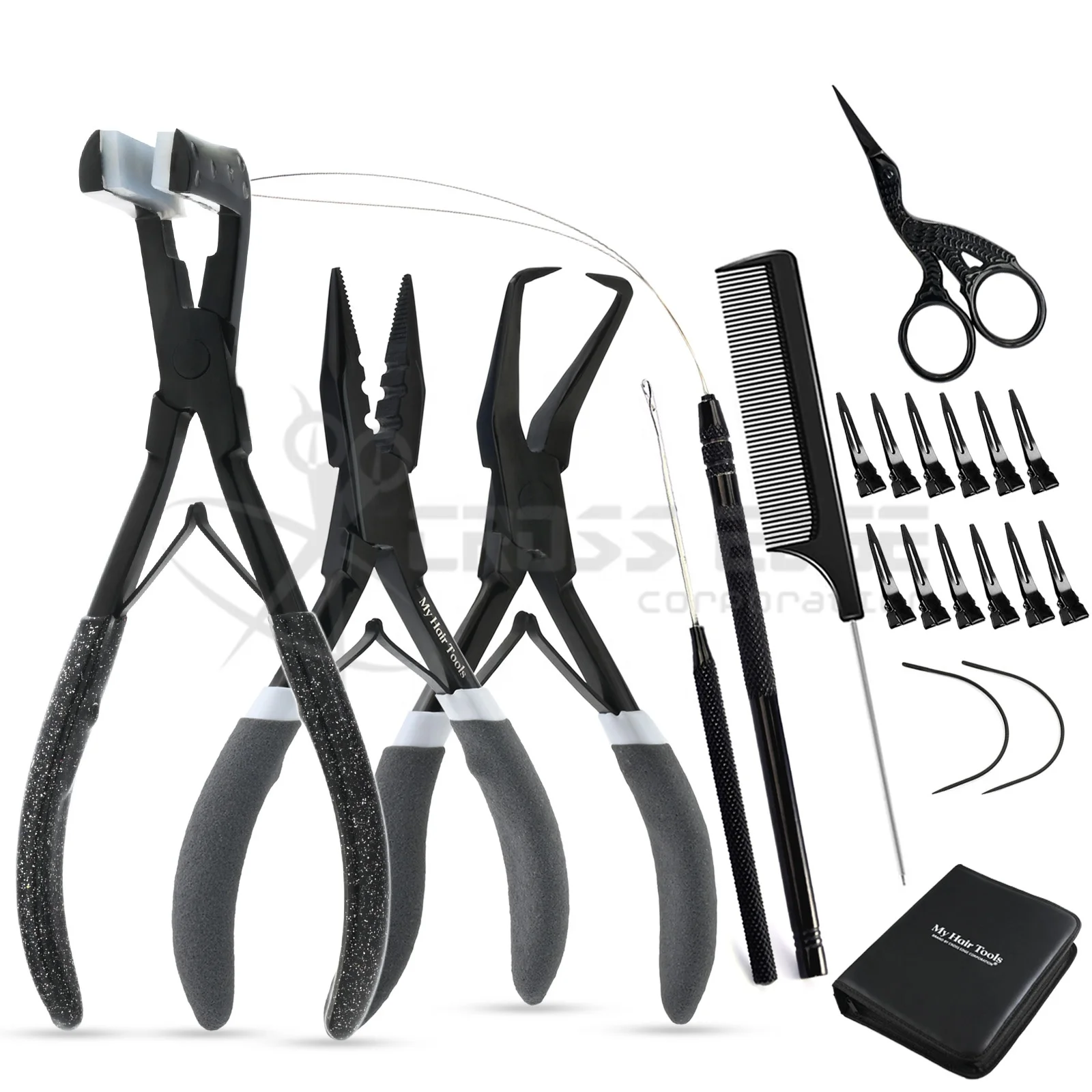 Factory Wholesale Hair Extension Tools Kit For Professional Quality Hair Salon Hair Grippers set & Loop Tool Accessory Set