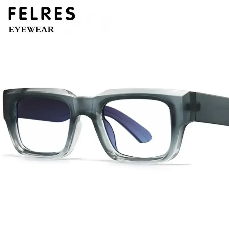 Retro Square Frame Men Reading Glasses High Quality Prescription Designer Eyeglasses Anti Blue Light Presbyopia Fashion Glasses