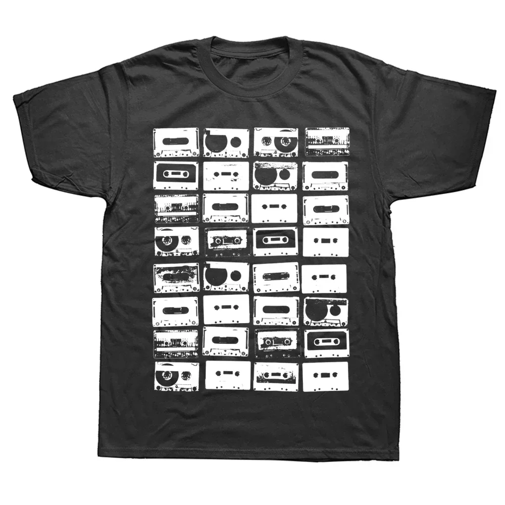 Novelty Cassette Tapes Mixtapes Music Radio DJ T Shirt Streetwear Short Sleeve Birthday Gifts Summer Style T-shirt Mens Clothing