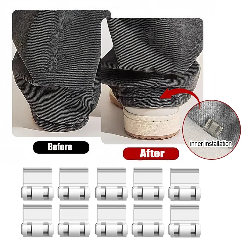 1~10PCS Invisible Leg Shortening Clip, Non-Slip Pants Edge Clip, Quick Fix Hem Clip, Hidden Pants Adjuster, Sewing Accessories