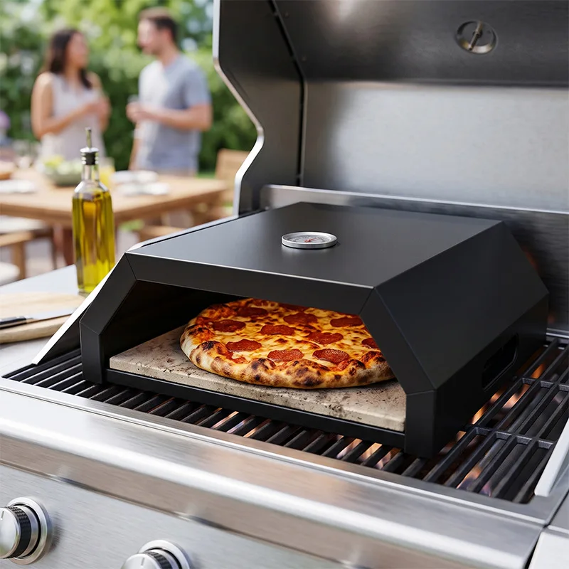 12 Inch Portable Gas‑Powered Pizza Oven Outdoor Backyard BBQ Pizza Grill Cooker for Camping view 3