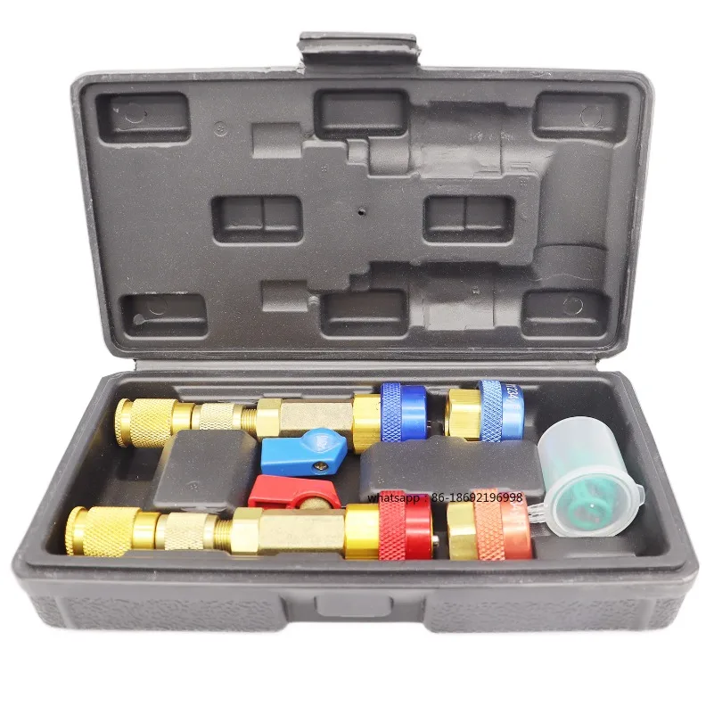 Válvula Core Repair Tool Kit, alta e baixa pressão, rápido Installer Set para AC, cobre, liga de alumínio, R134A, R1234YF
