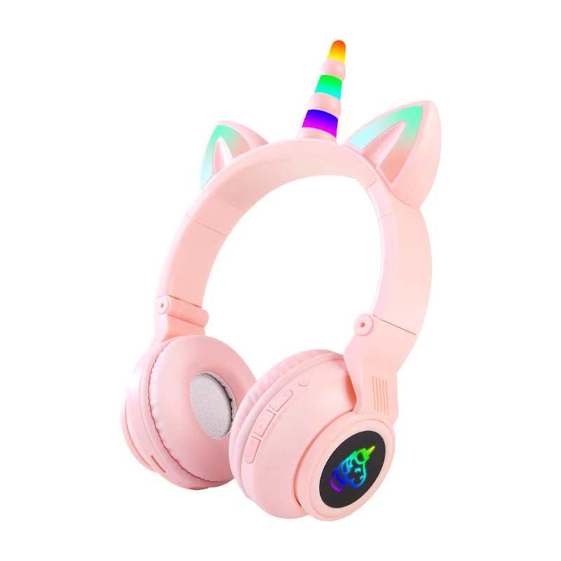 New JST-27 Bluetooth Headphones Unicorn Luminous Stereo Sound Sports Headworn Wireless Headphones