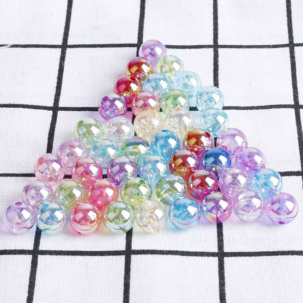 NEW 50-100pcs 6/8/10mm Mixed Colour AB Round Acrylic Decorative Beads For Jewelry Makeing Diy Handmade Clothing Accessories