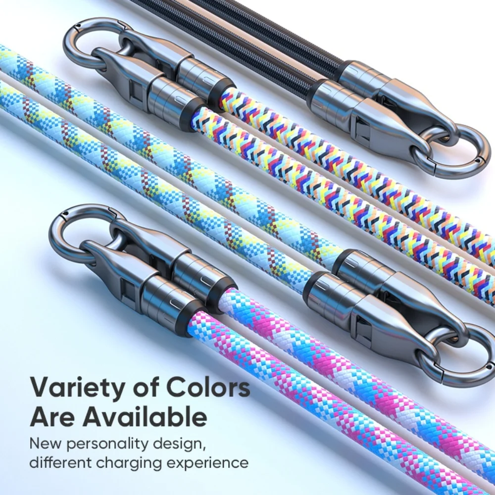 240 واط USB C كابل 2 في 1 المحمولة الحبل USB C إلى نوع C الهاتف المحمول شحن سريع بيانات الحبل 0.3/1.2 متر آيفون Xiaomi سامسونج