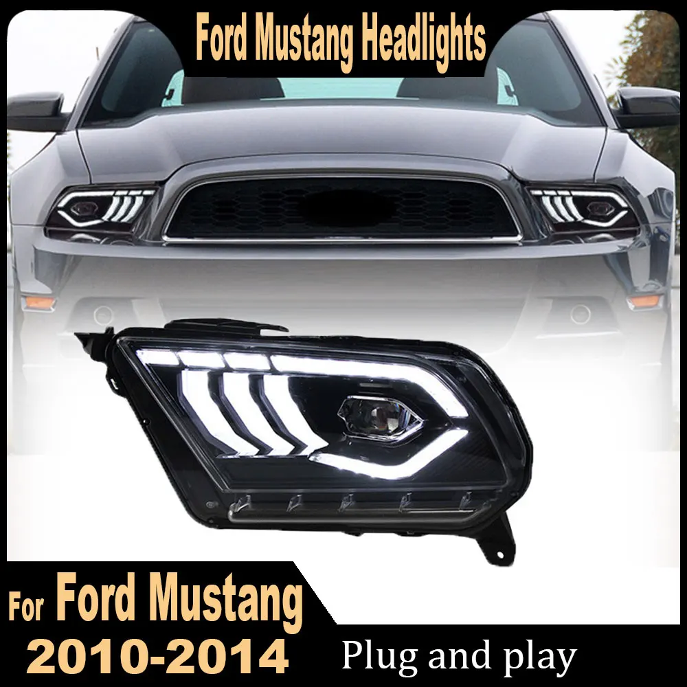 

Автомобильные фары для Ford Mustang, фары 2010-2014 Mustang, головная фара в сборе DRL Hid Bi Xenon, автомобильные аксессуары Plug and play