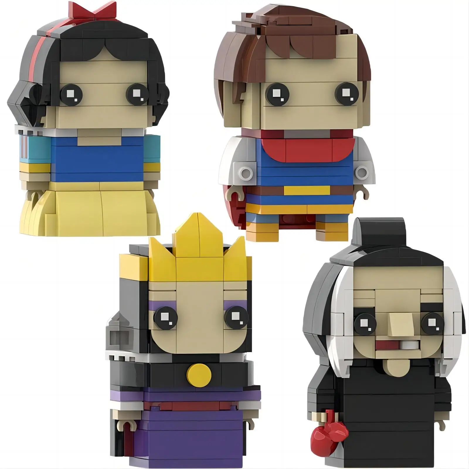 Animierte Geschichte Prinzessin Cartoon Märchenfigur Bausteine MOC Prinz Hexe Cartoon-Puppenmodell DIY Kinderspielzeug Geburtstagsgeschenk – Detail 2