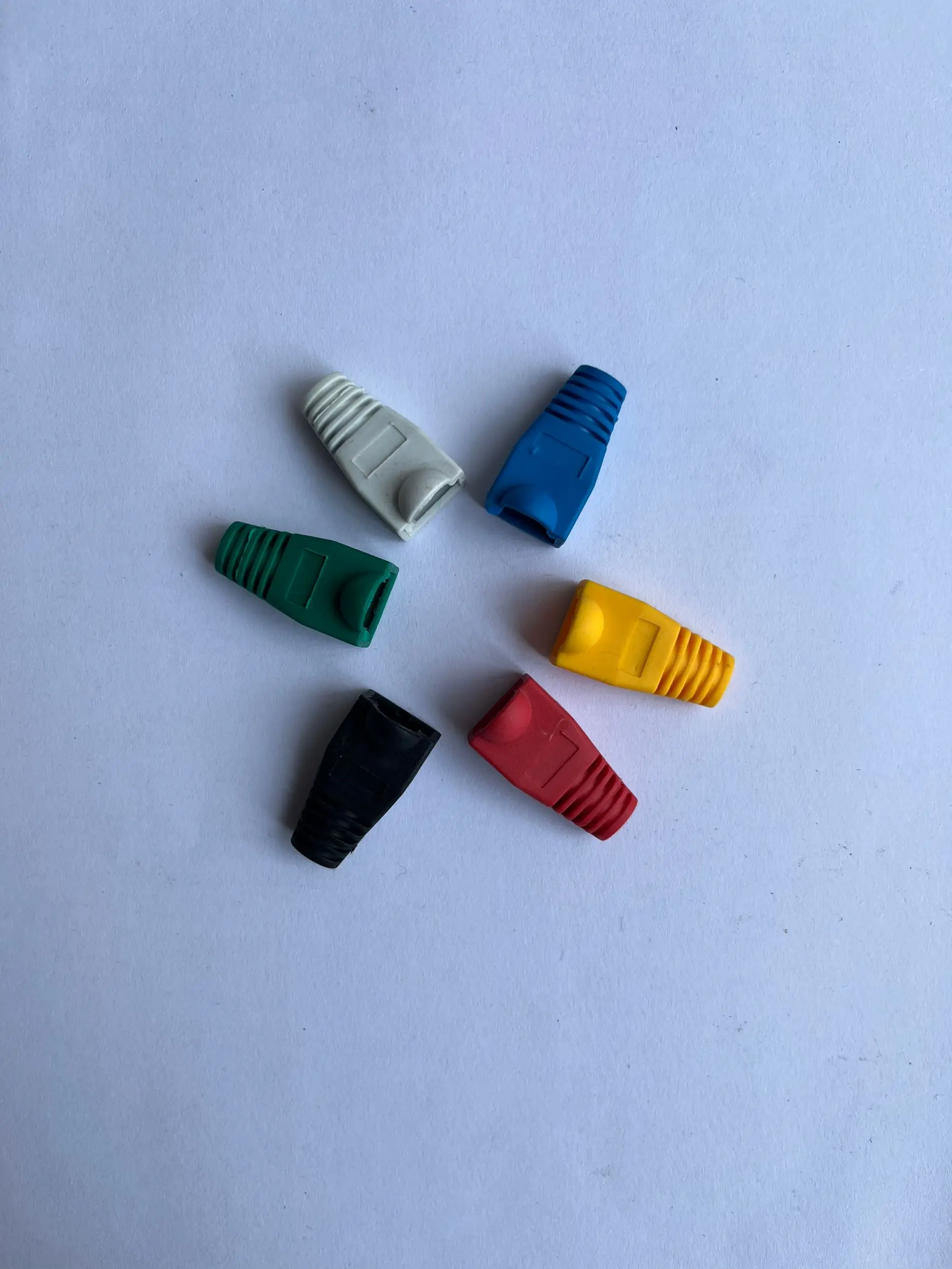 イーサネットネットワークケーブルコネクタ,ミックスカラー,cat5e, cat6, rj45, 100個