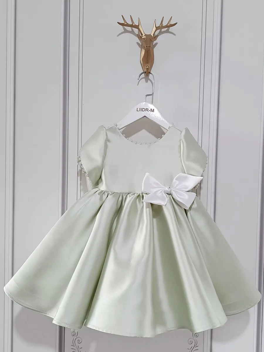 

Toddler Baby Girl Dress Big Bow Baptism Dress for Girls First Year Birthday Party Wedding Dress Baby Clothes Tutu Fluffy Vestido