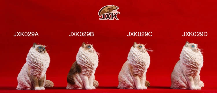 JXK JXK197 1/6 Scale Ragdoll Cat 2.0 Scene Accessories Static Animals Model Toy Fit 12'' Action Figures In Stock