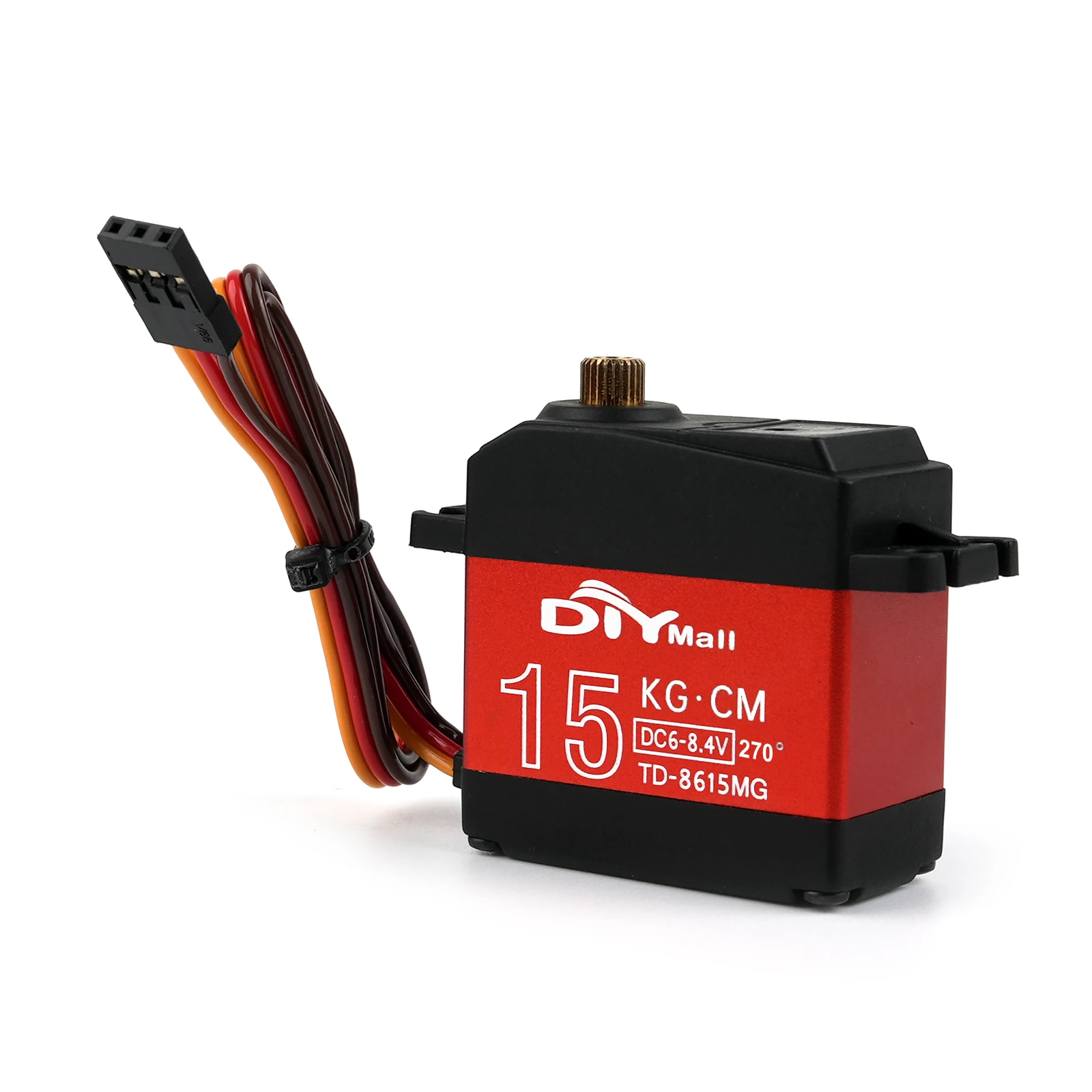 15 kg digitales Servo 6–8,4 V Hochgeschwindigkeits-Metallgetriebe 180/270/360 °   Einstellbar für 1/8 1/10 1/12 RC Baja Car Truck Robot Helicopter