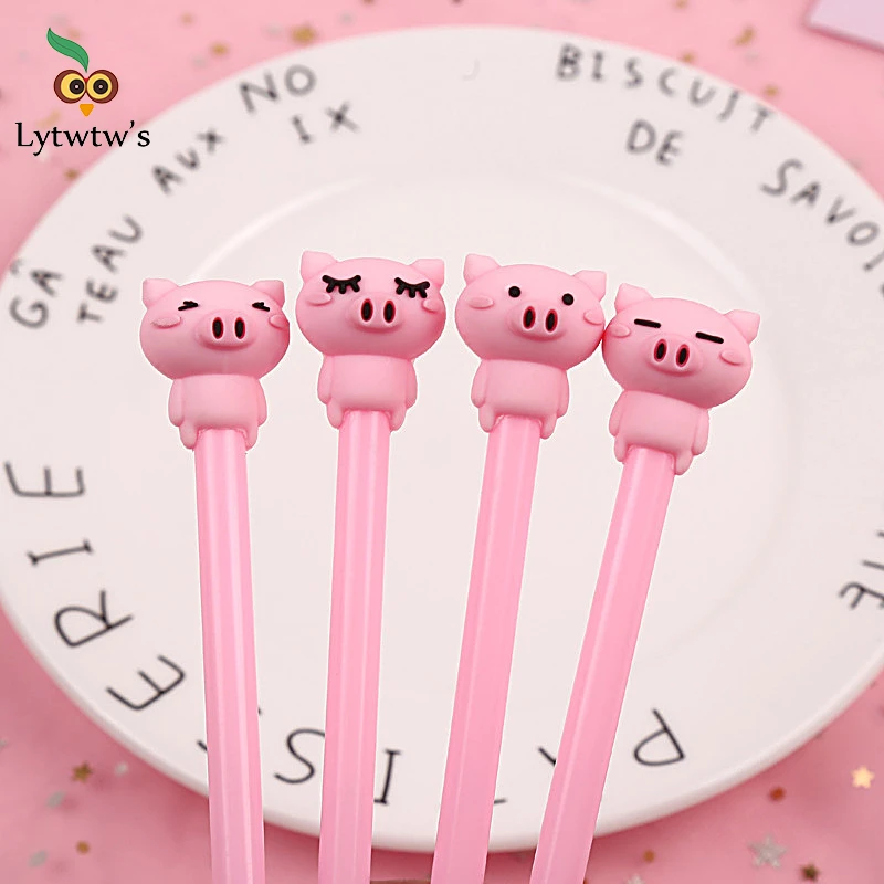 

1-4 pcs Cute Pink Kawaii Pig Gel Pen Fashion School Office Supplies Students Gift Awards Accessories Stationery