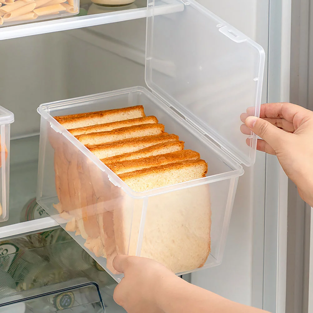 

Household Fresh-keeping Food-grade Transparent Plastic Toast Bread Storage Box Containers for Holder Breads Pp Pocket Kitchen
