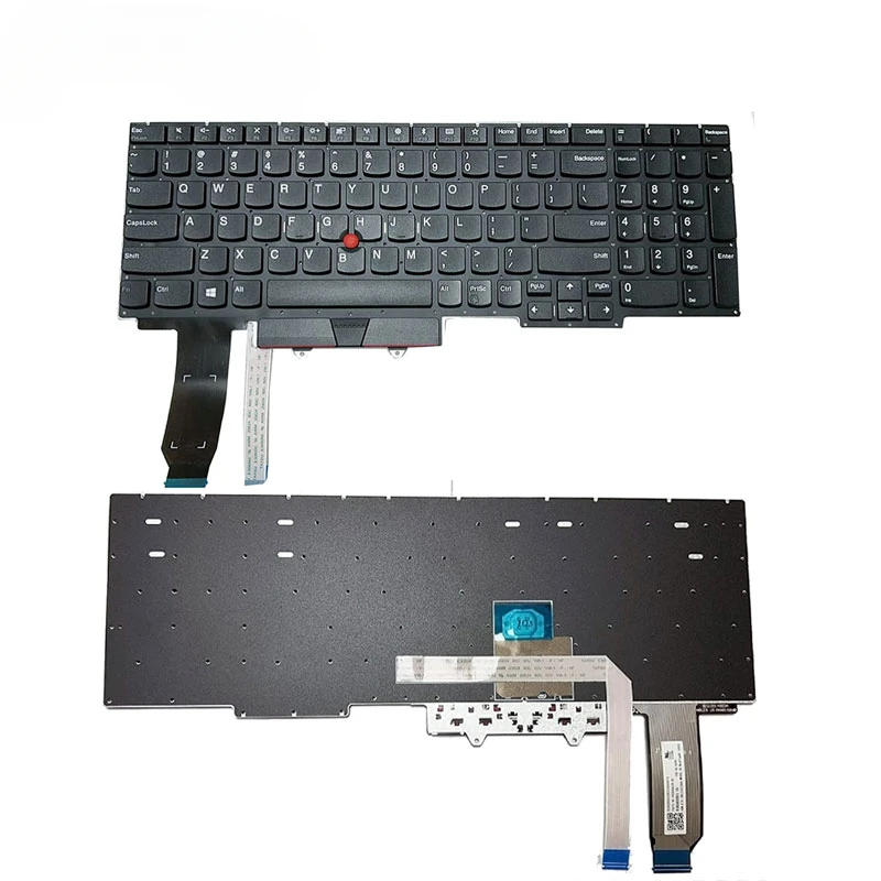 Substituição do teclado dos EUA para Lenovo ThinkPad, sem moldura, luz de fundo, E15, E15, Gen 2, E15, 2019 ano