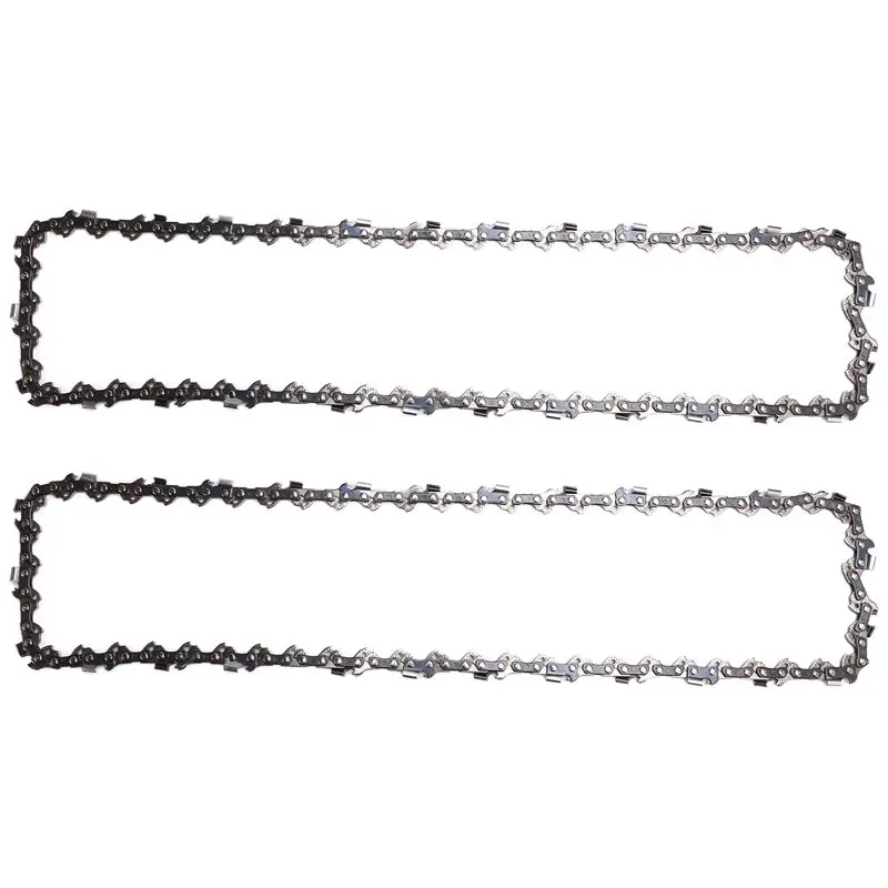 Professional Pack Of 2 Saw Chains 3/8 Inch 1.3 Mm 57TG 40 Cm (16 Inch) Replacement Chain For Various Chainsaws, Electric Chainsa