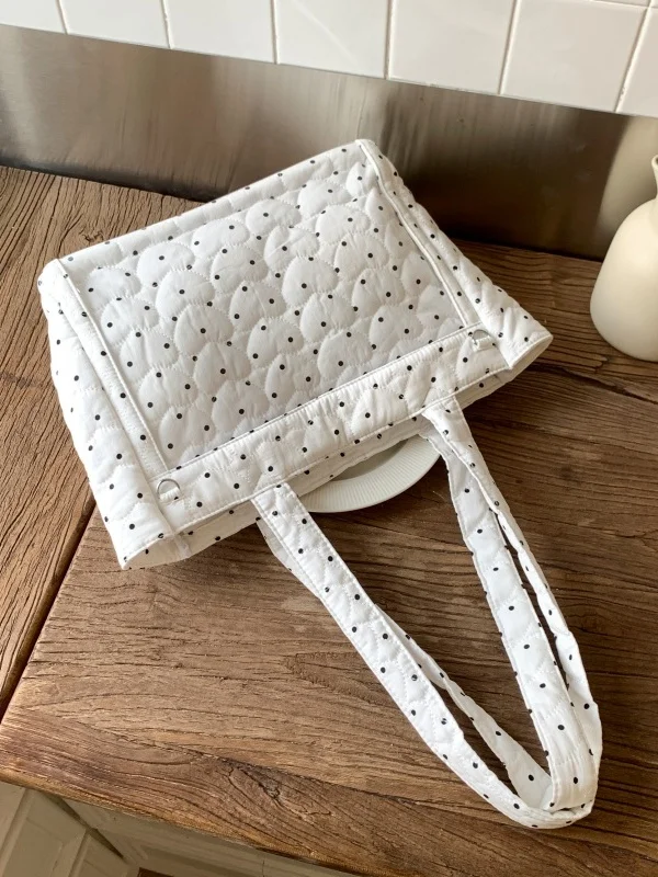 

Прозрачная сумка через плечо в горошек, женская большая школьная сумка Capaci JK, студенческая большая сумка, повседневная сумка с геометрическим узором