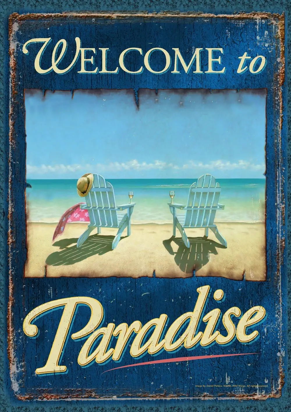 Toland домашний сад 1110988 Добро пожаловать в рай летний флаг 12x18 дюймов двусторонний летний Садовый флаг для улицы дома пляжа Fl