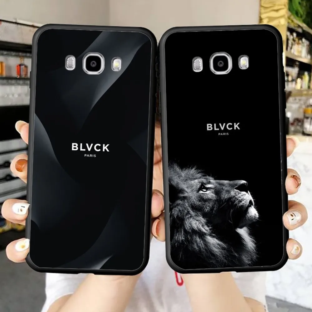 Black B-Blvck Flower Phone Case For Samsung J 7 plus 7core J7 neo J6 plus prime J6 J4 J5 Mobile Cover