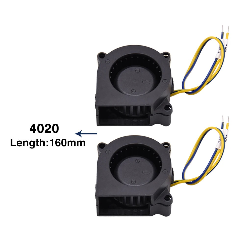 Original 4020 24V Cooling Fan Turbo Blower Silent Fan 3D Printer Parts 2Pin DC 24V For halot-play Cooler Blower Part Black Fan