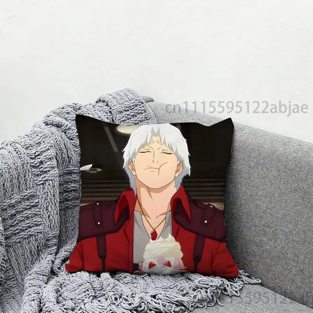 D-DMC Dante D-Devil M-May Cry Throw Pillow Case 40x40cm Decoration DIY Square Chair Pillowcase Pad Cover