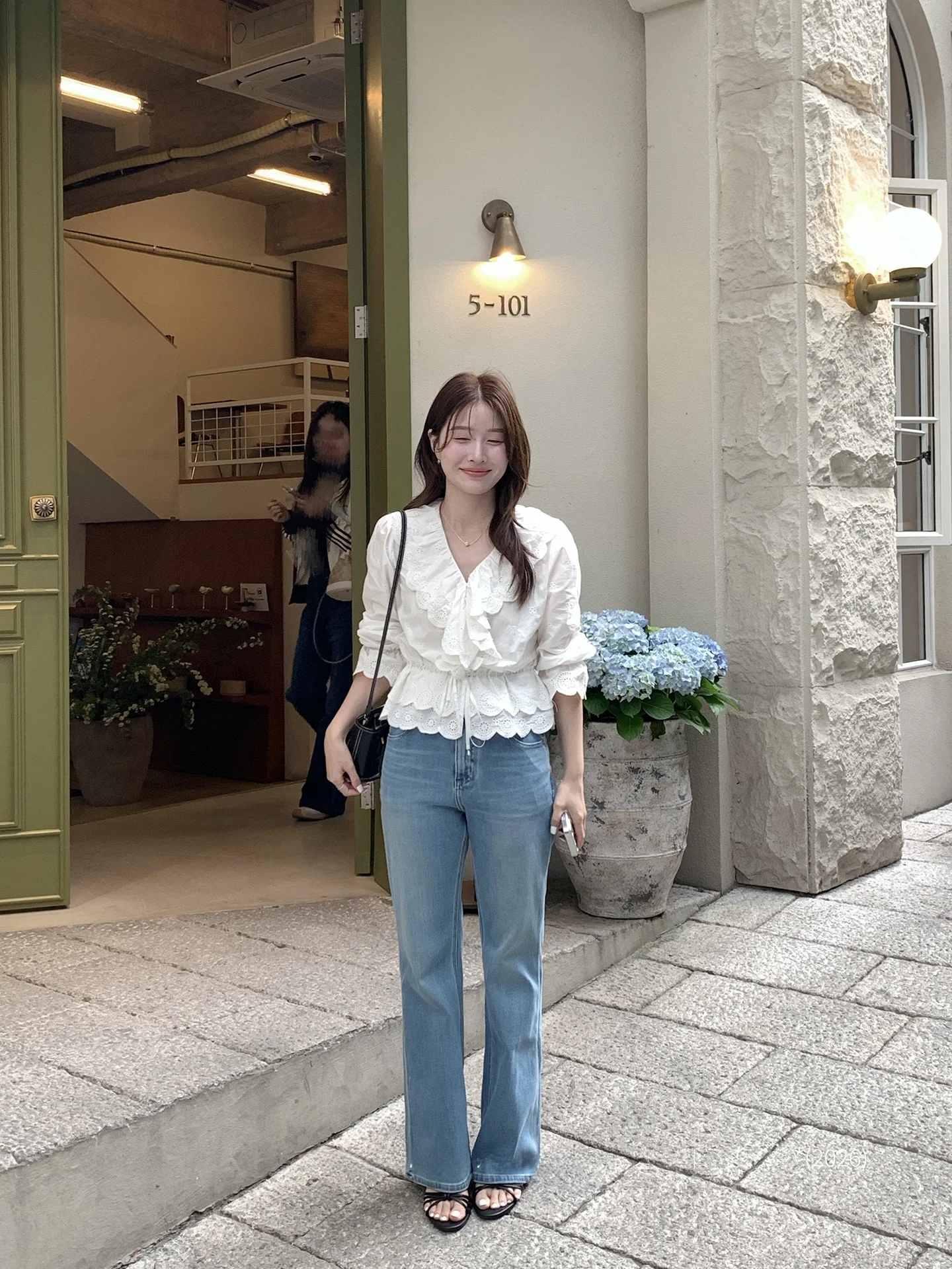 

Retro High Waist Wide Leg Jeans Women Spring Summer Thin Drapey Heightening Korean Style Comfortable Breathable Cotton Denim