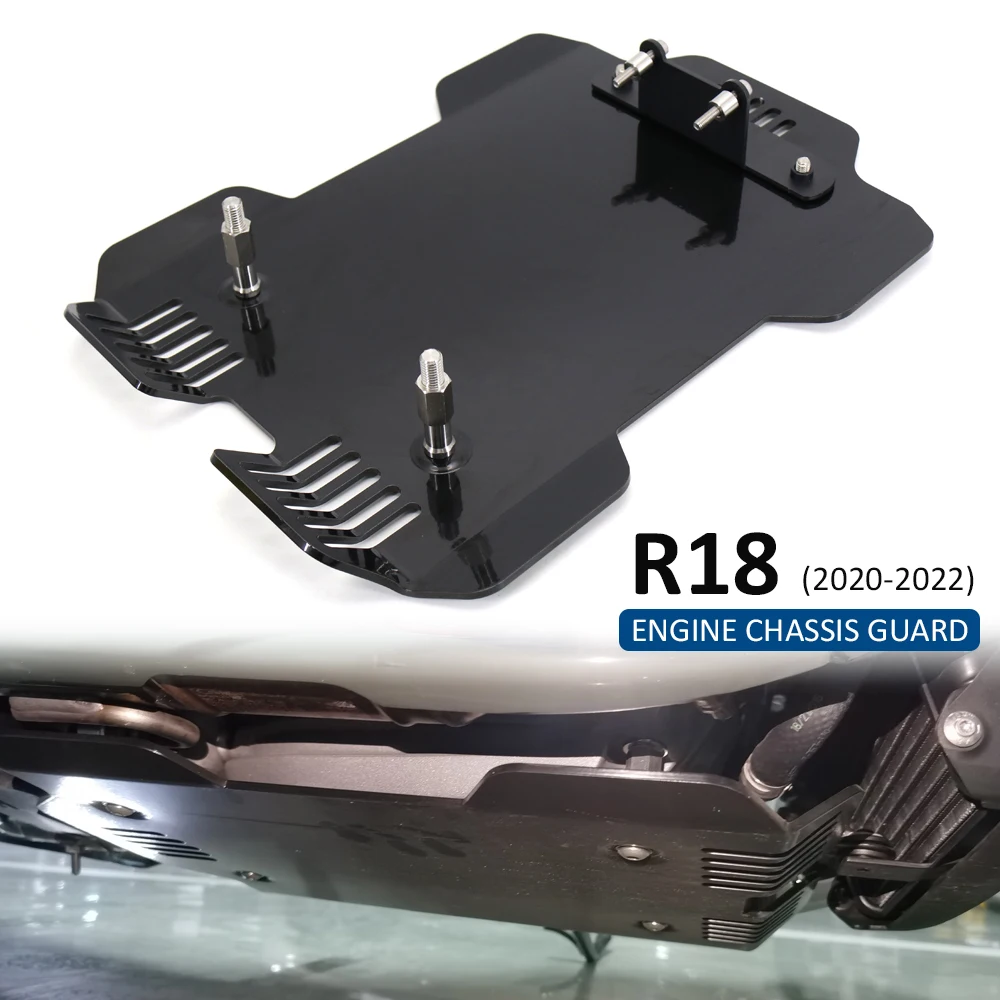 R18 Motorcycles Black Aluminum Alloy Off-Road Skid Plate Chassis Bumper Engine Guard Protector Cover For BMW R 18 2020 2021 2022