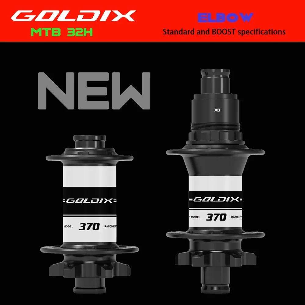 

GOLDIX M370 32-луночная ступица колеса для горного велосипеда с храповым механизмом, герметичный подшипник, 6-болтовый дисковый тормоз, J-колено, совместимый со ступицей SWISS