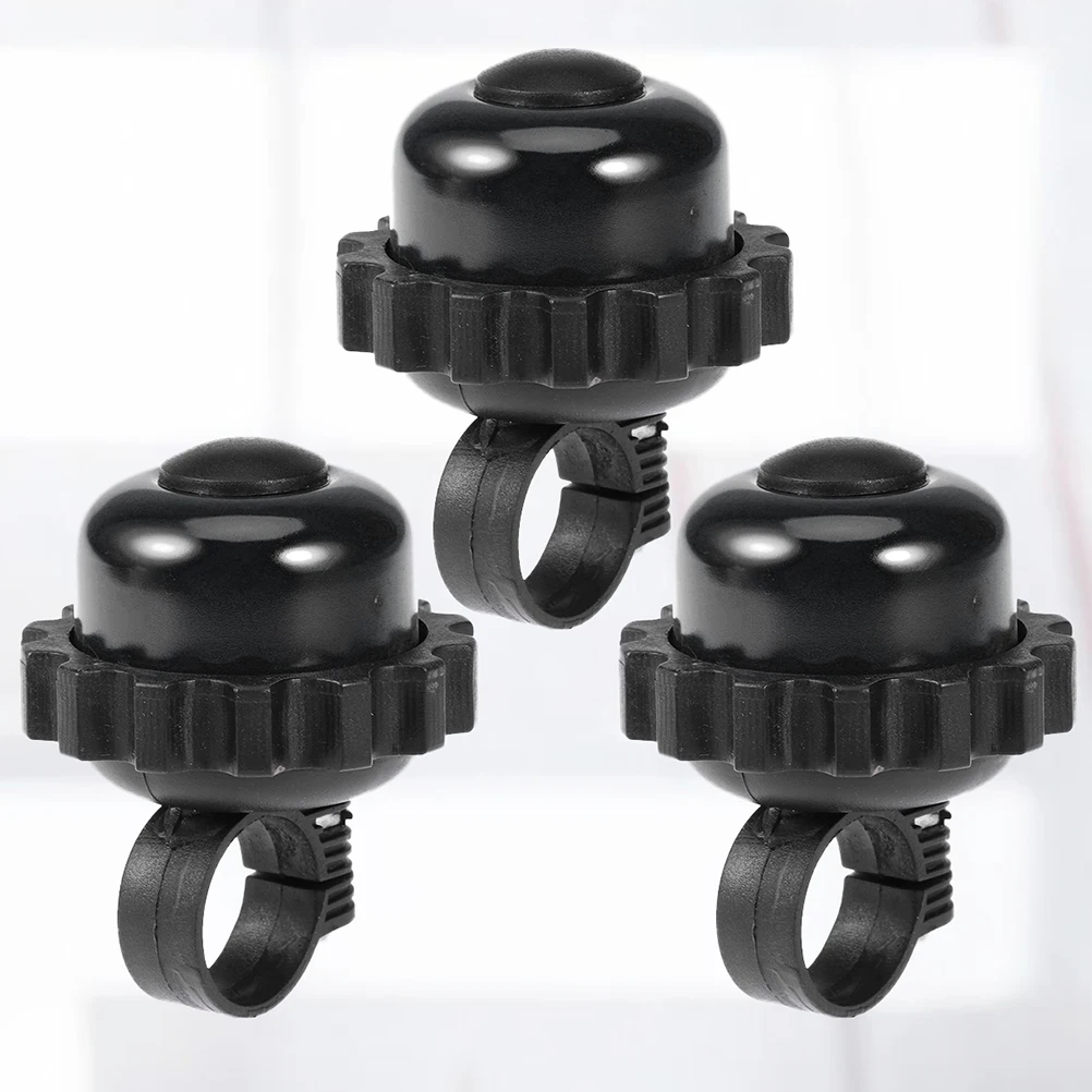 3Pcs Rotating Bell Loud Horn Bike Accessories Widely Used Standard Mountain Road Bikes Black Bell Horn Bike Accessories