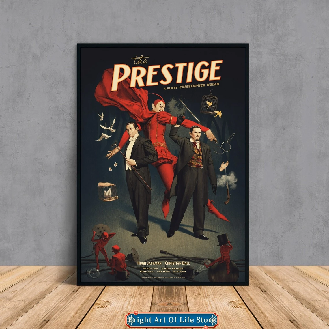 The Prestige (2006) Movie Poster Star Photo Cover Photo Print Apartment Home Decor Wall Painting (No Frame)