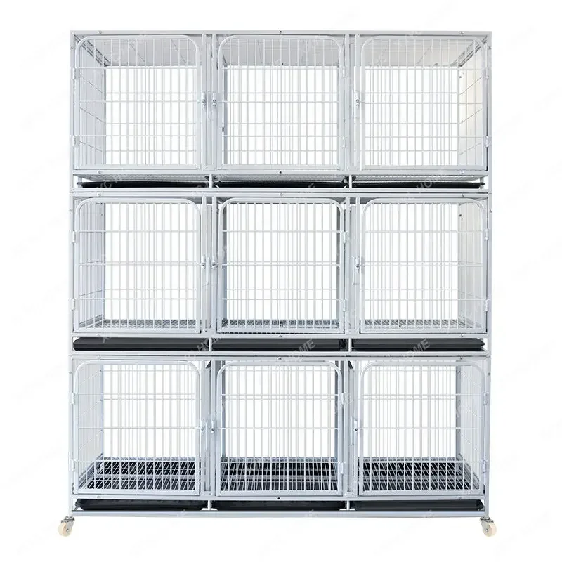 Three layer cat cage with partition multi-layer breeding foster household large cat  dog pour chat