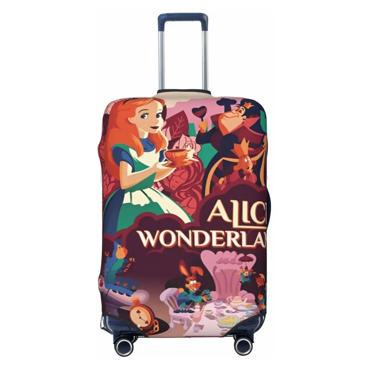 

Anime Manga Alice In Wonderland Suitcase Cover Business Flight Useful Luggage Accesories Protector