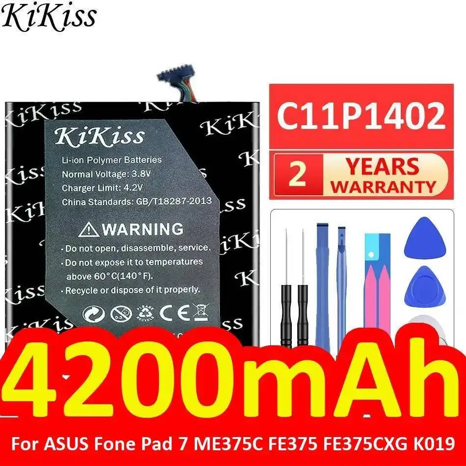 

Для Asus Fone Pad 7 ME375C FE375 FE375CXG K019 аккумулятор для планшета долговечный 4200 мАч C11P1402