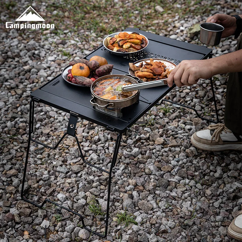 Juego de dos piezas CK-25F-2P con una unidad cuadrada y una combinación de techo cuadrado, accesorios para mesa de camping IGT, mesa plegable para exteriores