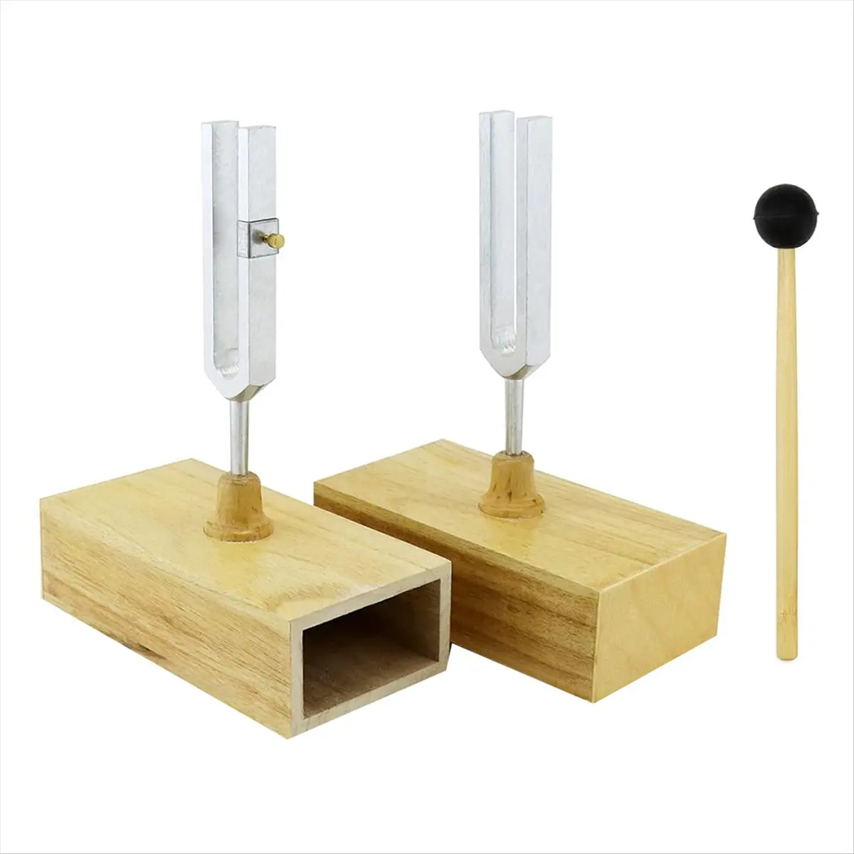[828 Sale] 2 Pack Tuning Fork 440HZ Virbration Tuning Fork with Resonance Box for Sound Therapy, Yoga, Meditation and Relaxation
