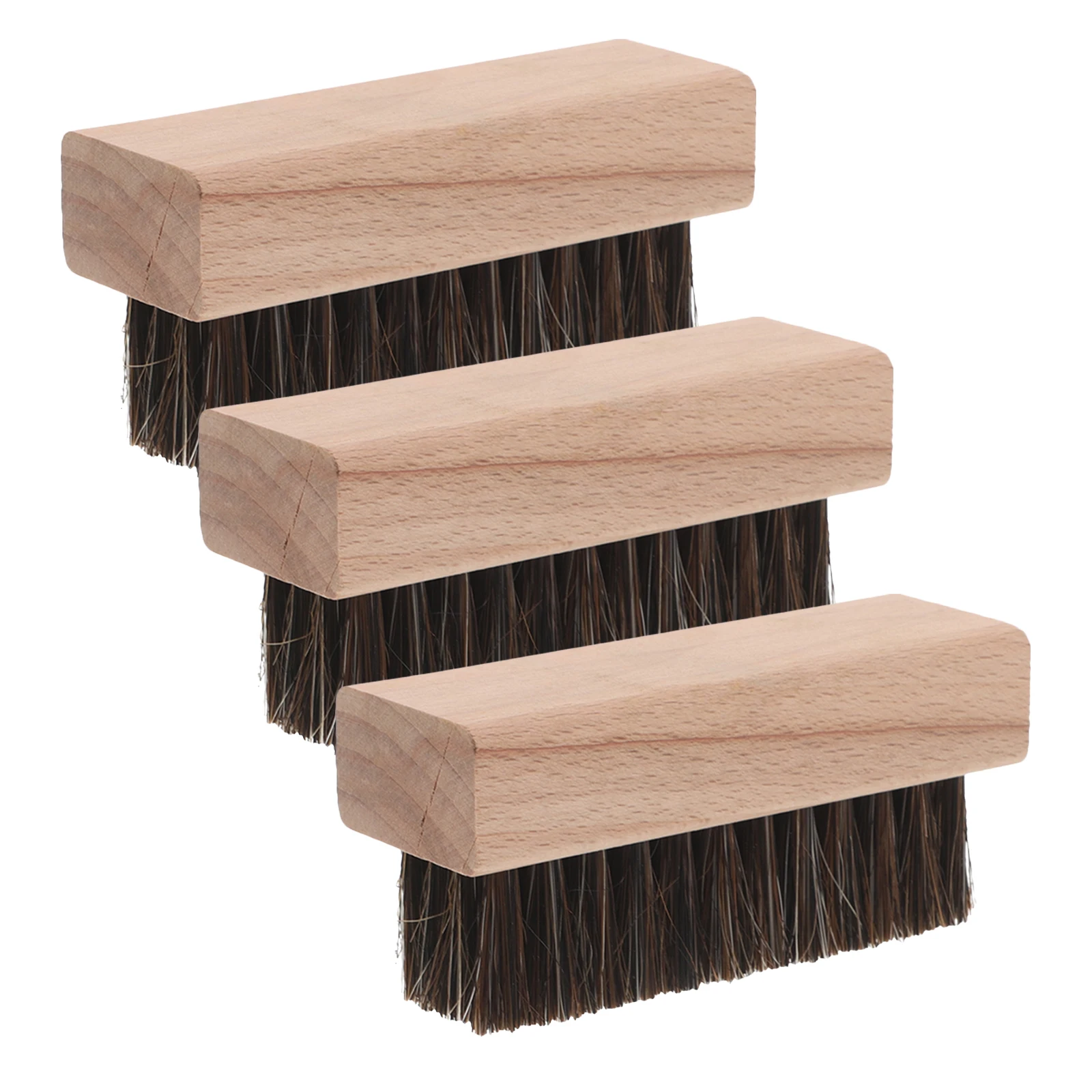 

3pcs Shoe Polish Brushes Bristle Pp Wire Shoe Cleaning Brush Solid Wood Cleaning And Dust Removal Shoe Brush Cleaning Tool