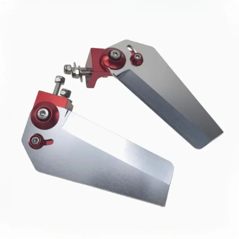1 paar Nieuwe Collectie 95mm Turn Vinnen Metalen Water Mes Steering Assist Water-jet Montage Onderdelen voor RC Racing O-boot Model Schip