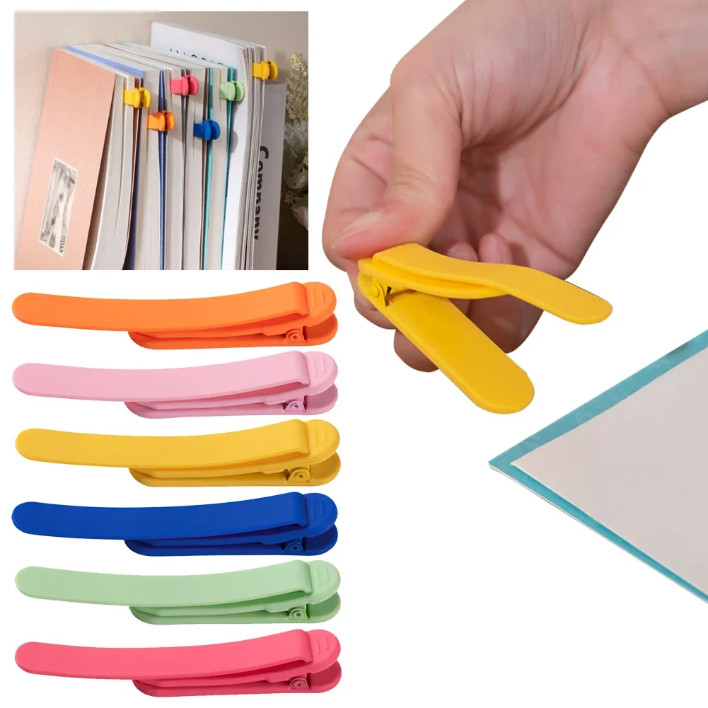 3/6Pcs Smart Bookmark Silicone Bookmark Clip Book Markers Bookmark Clip Binder Divider Student Stationery Office School Supplies