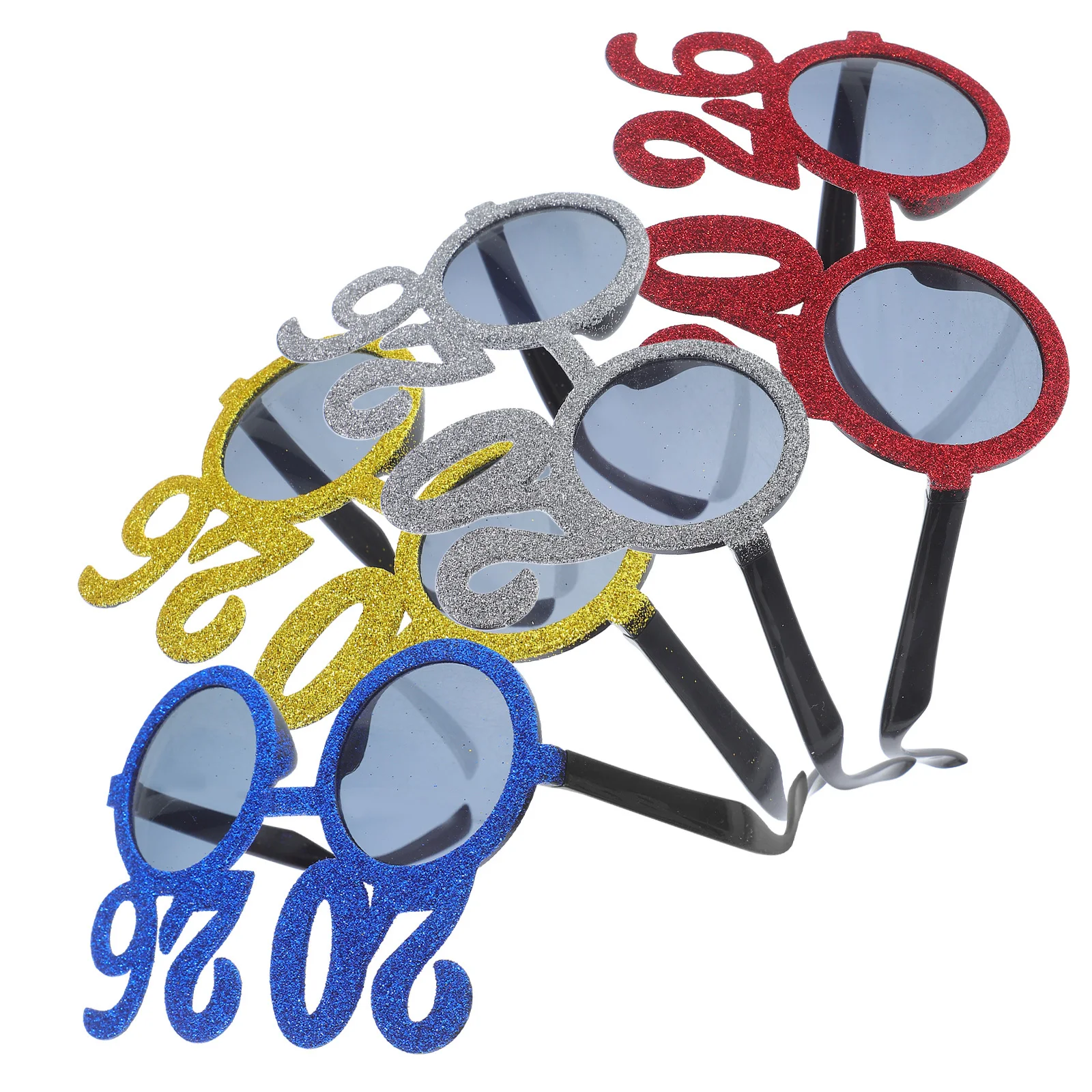 

4pcs 2026 Glasses Frame Pc Material For New Year Eve Party Graduation Celebration Photo Booth Props Party Favors