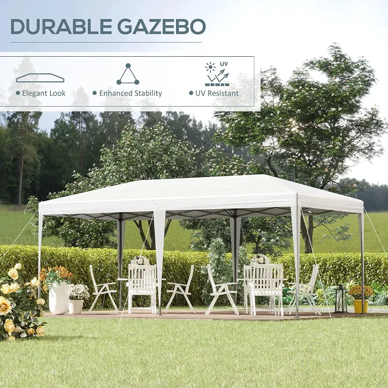 10' x 20' Outdoor Up Canopy Gazebo, White