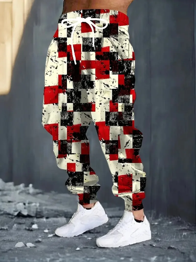

New men's trousers for Spring and Autumn 2025 Soft casual roller skating 3D printed street men's trousers