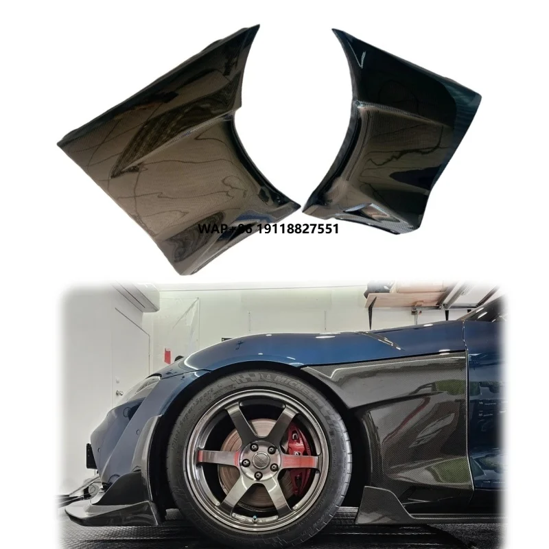 

High Gloss Black Carbon Fiber Side Front Fenders for GR Supra A90 A91 Mk5 VR Style