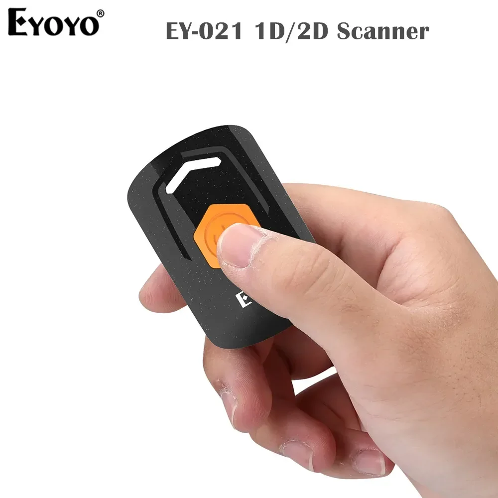 Eyoyo Mini 1D Bluetooth Barcode Scanner, 3-in-1 Bluetooth & 2.4G Wireless & USB Wired Potable Barcode Reader Windows/Android