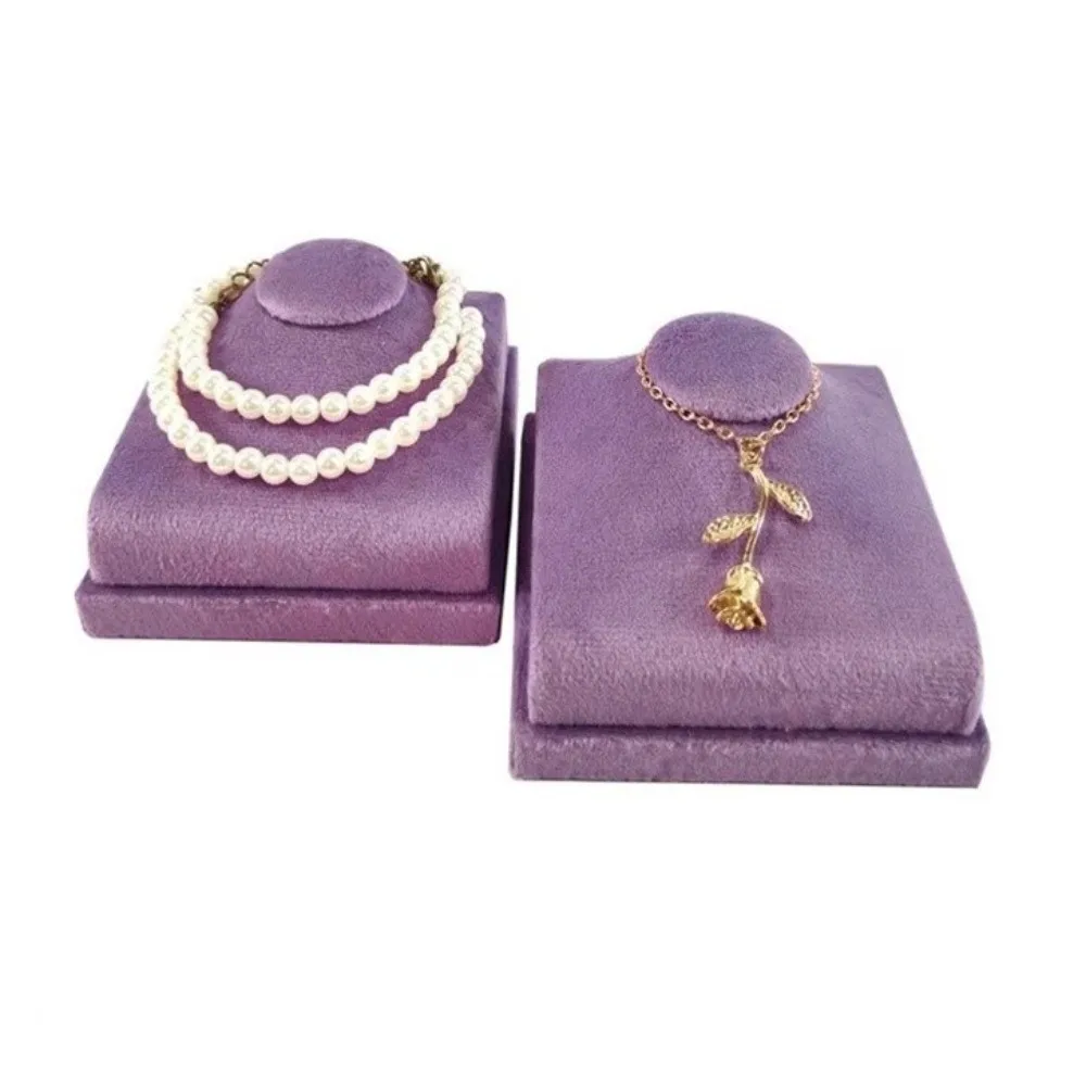 

Mini Neck Portrait Model Jewelry Rack Velvet Multi-purpose Pendant Necklace Showing Stand Ornaments Aesthetic