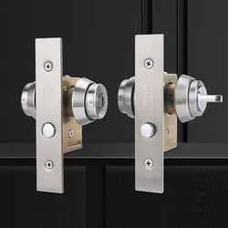 Metal Glass Framed Door Lock Floor Spring Invisible Door Lock Store and Office Door Locks, Hardware Accessories with Key