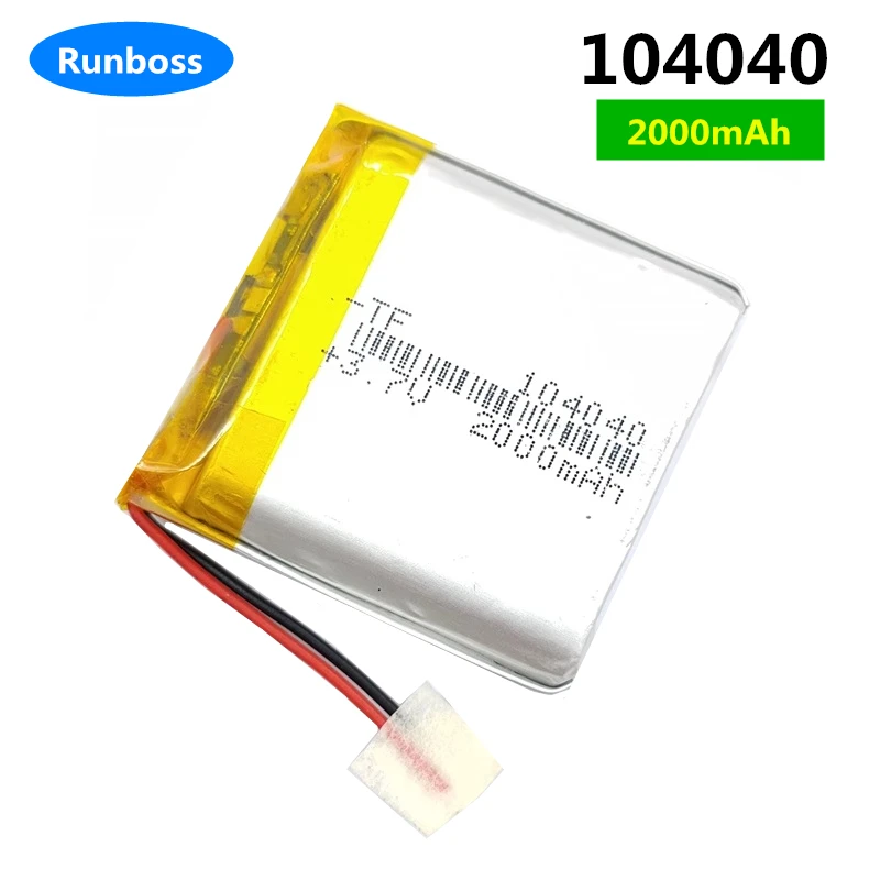 1-4PCS 104040 3.7V 2000mAh Rechargeable li Polymer Battery For GPS PSP MP3 SPeaker DIY PAD Power LED Bluetooth Pen GSP974241HT